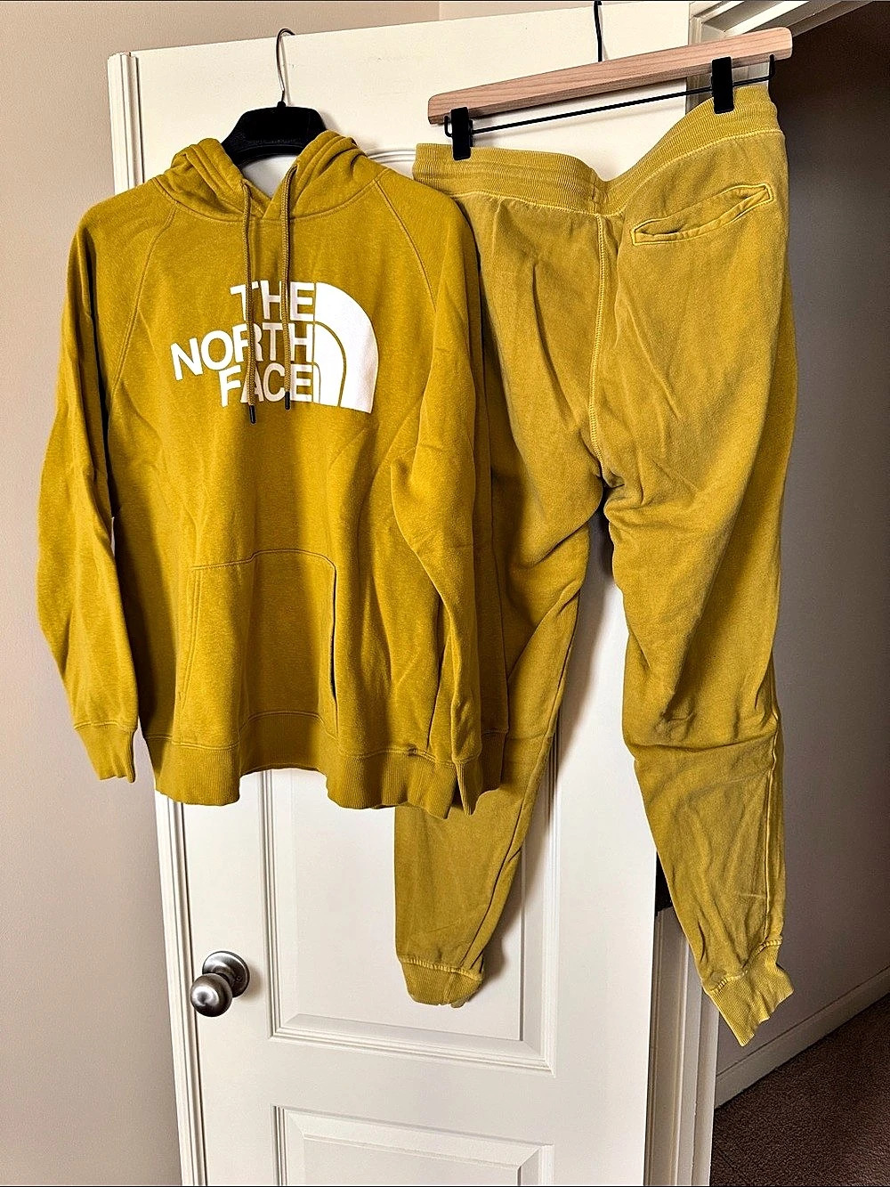 The North Face Yellow Hoodie & Joggers